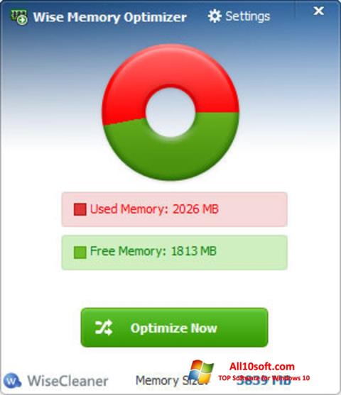 Captura de pantalla Wise Memory Optimizer para Windows 10