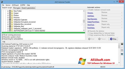 Captura de pantalla AVZ para Windows 10