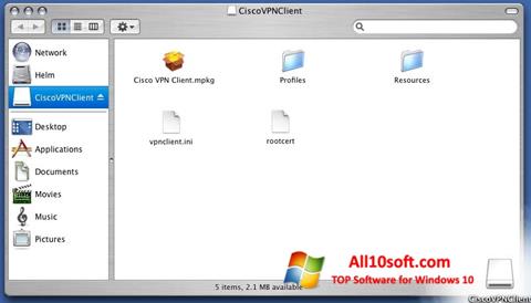Captura de pantalla Cisco VPN Client para Windows 10