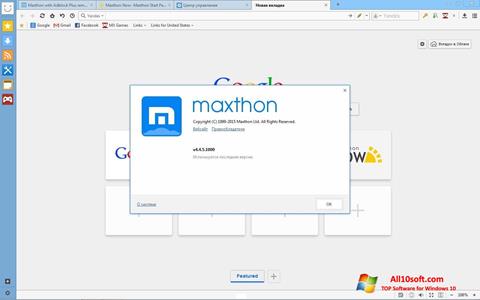 Captura de pantalla Maxthon para Windows 10