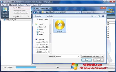 Captura de pantalla WinISO para Windows 10