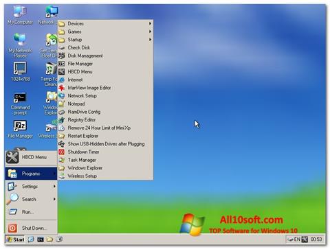 Captura de pantalla Hirens Boot CD para Windows 10