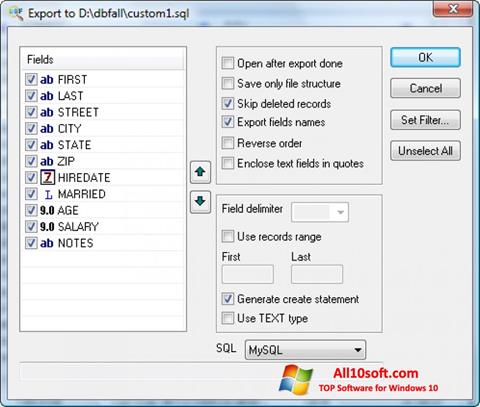 Captura de pantalla DBF Viewer para Windows 10