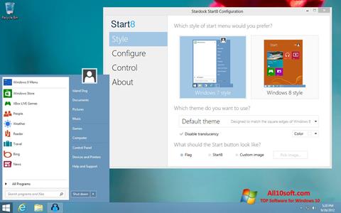 Captura de pantalla Start8 para Windows 10