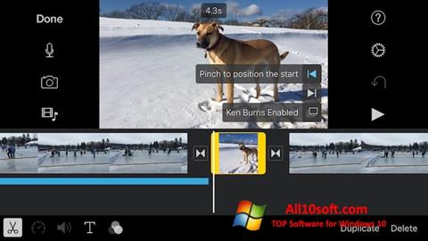 Captura de pantalla iMovie para Windows 10