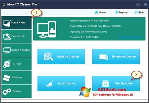 Captura de pantalla PC Cleaner para Windows 10