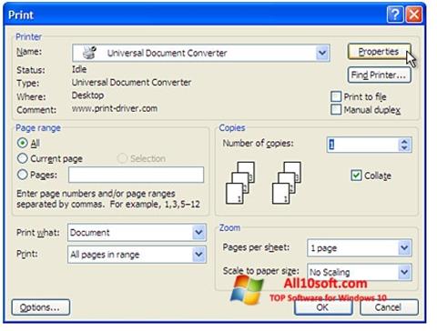 Captura de pantalla Universal Document Converter para Windows 10