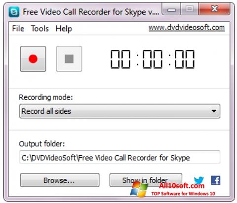 Captura de pantalla Free Video Call Recorder for Skype para Windows 10