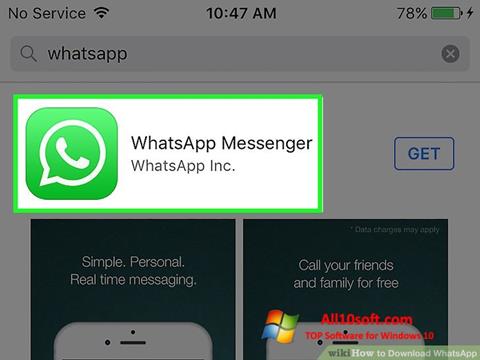 Captura de pantalla WhatsApp para Windows 10
