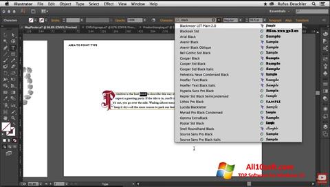 Captura de pantalla Adobe Illustrator para Windows 10