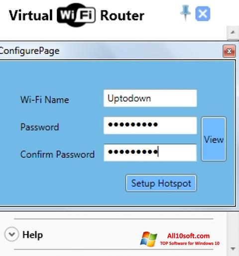 Captura de pantalla Virtual WiFi Router para Windows 10