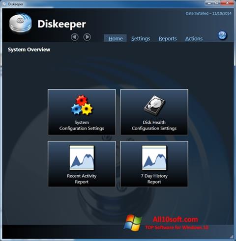 Captura de pantalla Diskeeper para Windows 10
