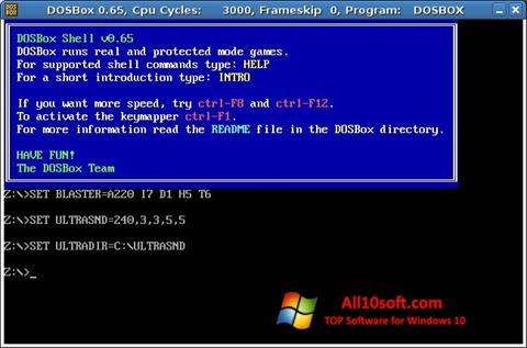 Captura de pantalla DOSBox para Windows 10