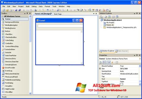 Captura de pantalla Microsoft Visual Basic para Windows 10