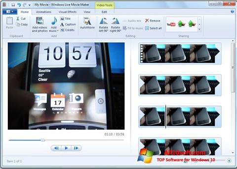 Captura de pantalla Windows Live Movie Maker para Windows 10