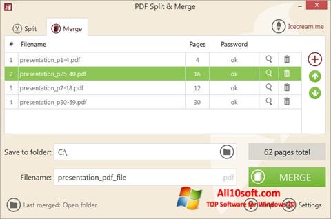 Captura de pantalla PDF Split and Merge para Windows 10