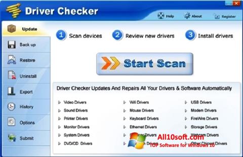 Captura de pantalla Driver Checker para Windows 10