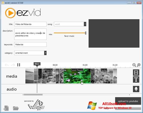 Captura de pantalla Ezvid para Windows 10
