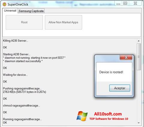 Captura de pantalla SuperOneClick para Windows 10