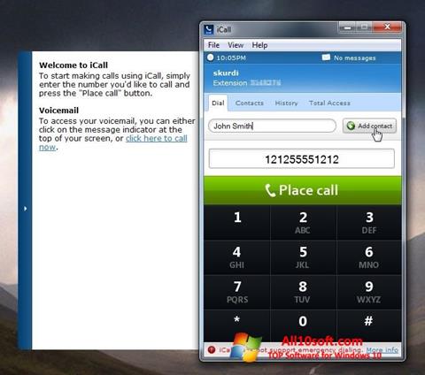 Captura de pantalla iCall para Windows 10