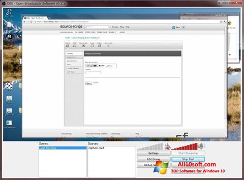 Captura de pantalla Open Broadcaster Software para Windows 10