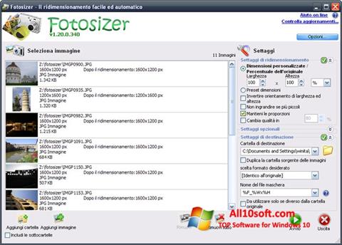 Captura de pantalla Fotosizer para Windows 10