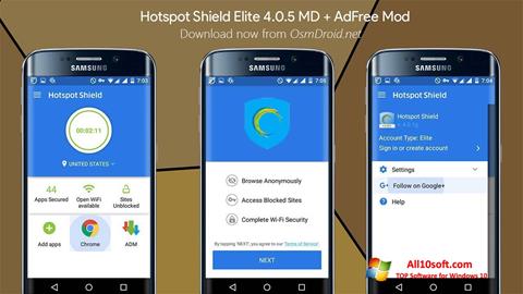 Captura de pantalla Hotspot Shield para Windows 10