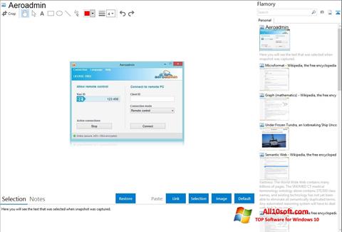Captura de pantalla AeroAdmin para Windows 10