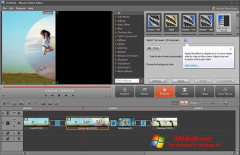 Captura de pantalla Movavi Video Editor para Windows 10