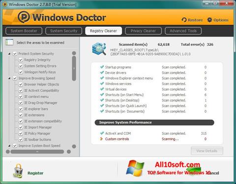 Captura de pantalla Windows Doctor para Windows 10