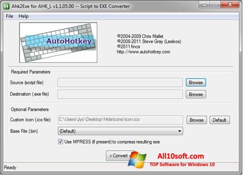 Captura de pantalla AutoHotkey para Windows 10