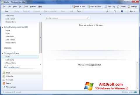 Captura de pantalla Windows Live Mail para Windows 10