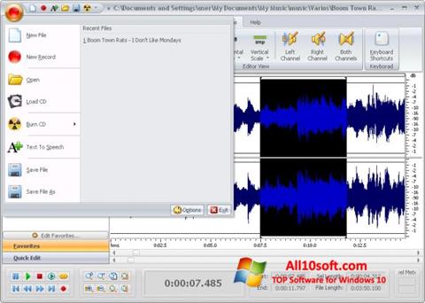 Captura de pantalla Free Audio Editor para Windows 10