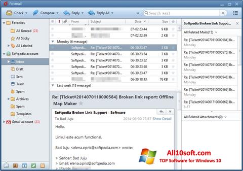 Captura de pantalla FoxMail para Windows 10