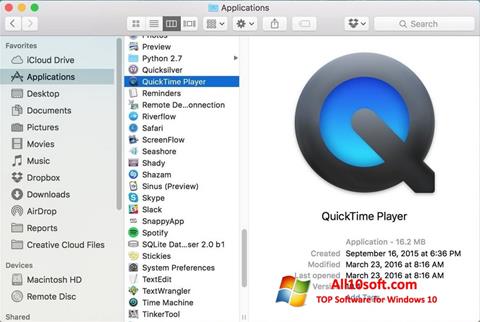 install quicktime for windows 10