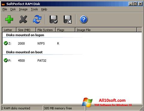 Captura de pantalla SoftPerfect RAM Disk para Windows 10