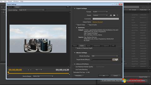 Captura de pantalla Adobe Media Encoder para Windows 10