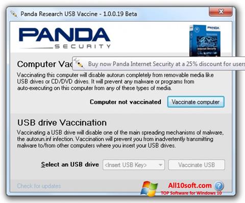 Captura de pantalla Panda USB Vaccine para Windows 10