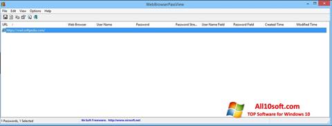 Captura de pantalla WebBrowserPassView para Windows 10