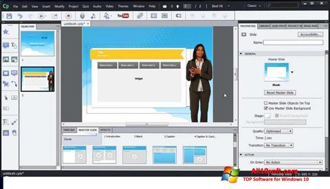 Captura de pantalla Adobe Captivate para Windows 10