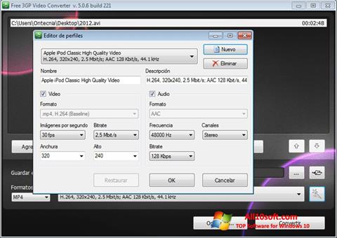 Captura de pantalla Free MP4 Video Converter para Windows 10