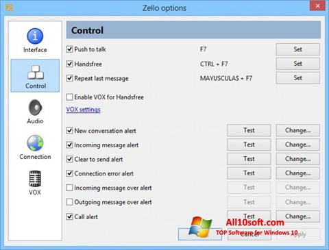 Captura de pantalla Zello para Windows 10
