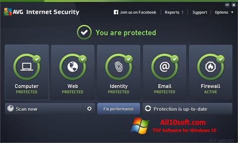 Captura de pantalla AVG Internet Security para Windows 10