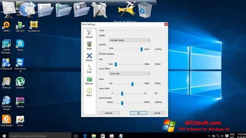 Captura de pantalla RocketDock para Windows 10