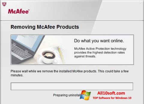 Captura de pantalla McAfee Consumer Product Removal Tool para Windows 10