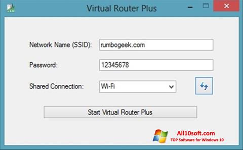 Captura de pantalla Virtual Router Plus para Windows 10