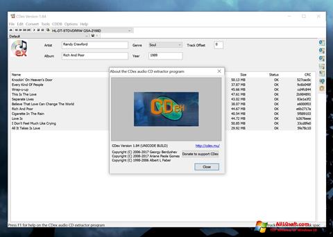 Captura de pantalla CDex para Windows 10