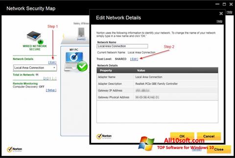 Captura de pantalla Norton Internet Security para Windows 10