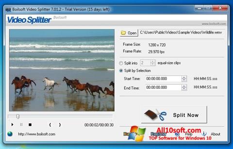 Captura de pantalla Boilsoft Video Splitter para Windows 10