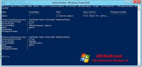 Captura de pantalla Windows PowerShell para Windows 10